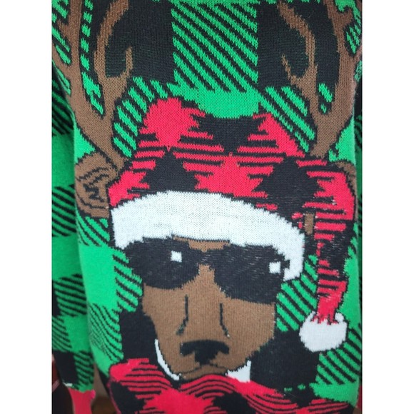 Ugly Christmas Sweater Party Reindeer Holiday Tacky Cute Hipster Measurements ⬇️ - Picture 5 of 12